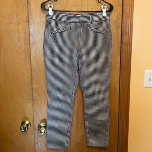 Gap Black and White Checkered Pants Size 6